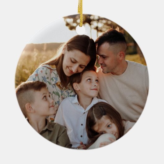 Kanal Das Flannel Weihnachtsgeschmuck Foto Keramik Ornament (Hinten)