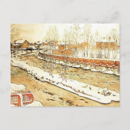 Kanal im Schnee Postkarte (Vorderseite)