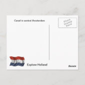 Kanal im Zentrum von Amsterdam Postkarte (Rückseite)