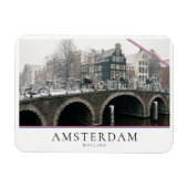 Kanal in Amsterdam im Winter Magnet (Horizontal)