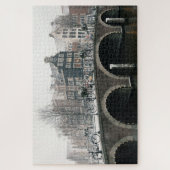 Kanal in Amsterdam im Winter Puzzle (Vertikal)