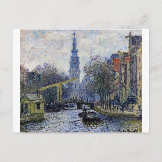 Kanal in Amsterdam von Claude Monet Postkarte (Vorderseite)