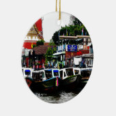 Kanal in Bangkok Thailand Keramik Ornament (Rechts)