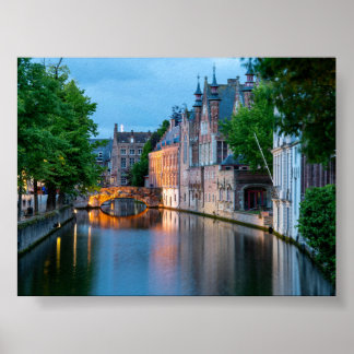 Kanal in Brügge Poster