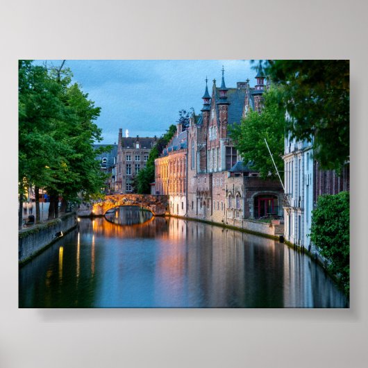 Kanal in Brügge Poster (Vorne)