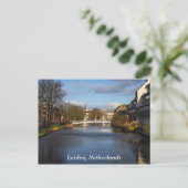 Kanal in Leiden, Niederlande, Postcard Postkarte (Stehend Vorderseite)