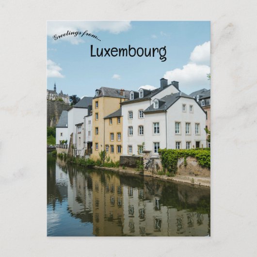 Kanal in Luxemburg Postkarte (Vorderseite)