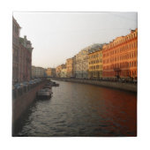 Kanal in St Petersburg, Russland Fliese (Vorderseite)