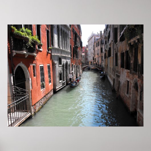 Kanal in Venedig in Italien Poster (Vorne)
