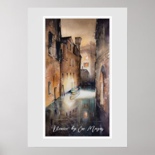 Kanal in Venedig, Italien Poster