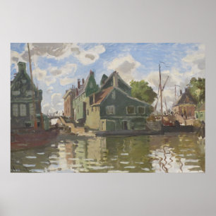 Kanal in Zaandam   Vintage Landschaft Poster