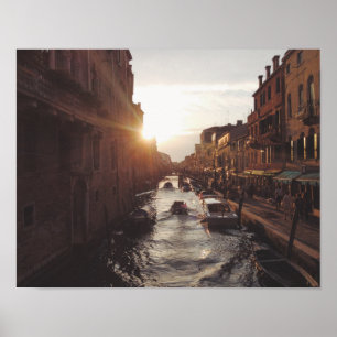 Kanal Italiens Venedig Poster