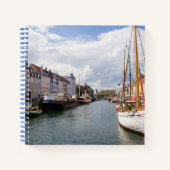 Kanal mit Booten | Kopenhagen Notizblock (Vorderseite)