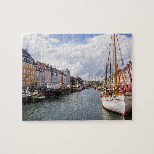 Kanal mit Booten| Kopenhagen Puzzle (Horizontal)