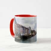 Kanal mit Booten| Kopenhagen Tasse (Vorderseite Links)