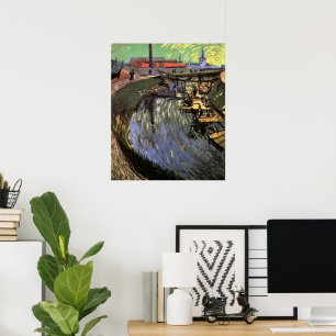 Kanal mit Frauen beim Waschen von Vincent van Gogh Poster