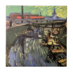 Kanal mit Frauen waschen von Vincent van Gogh Fliese<br><div class="desc">Canal with Women Washing by Vincent van Gogh ist ein Vintages maritimes Post-Impressionismus,  in dem Kleinbauerinnen Kleidung im Kanal waschen. Über den Künstler: Vincent Willem van Gogh war ein postimpressionistischer Maler,  dessen Werk durch seine raue Schönheit,  emotionale Ehrlichkeit und seine kühne Farbe besonders bemerkenswert war.</div>