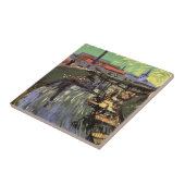 Kanal mit Frauen waschen von Vincent van Gogh Fliese (Seite)