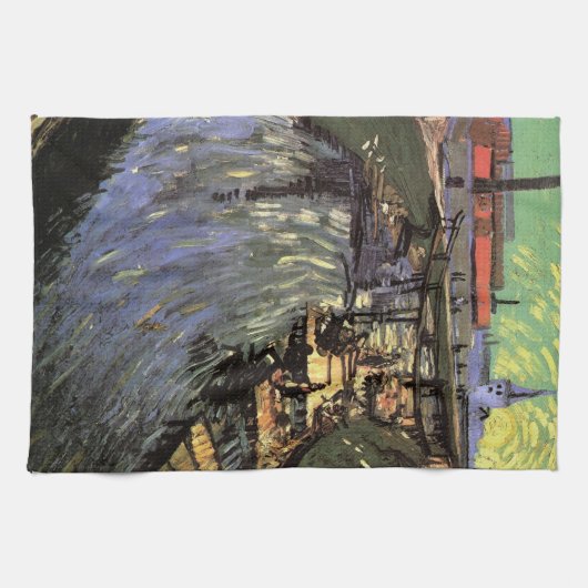 Kanal mit Frauen waschen von Vincent van Gogh Geschirrtuch (Horizontal)