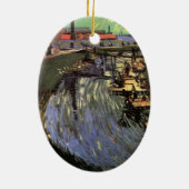 Kanal mit Frauen waschen von Vincent van Gogh Keramik Ornament (Hinten)