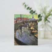 Kanal mit Frauen waschen von Vincent van Gogh Postkarte (Stehend Vorderseite)