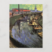 Kanal mit Frauen waschen von Vincent van Gogh Postkarte (Vorderseite)