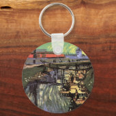 Kanal mit Frauen waschen von Vincent van Gogh Schlüsselanhänger (Vorderseite)