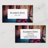 Kanal mit traditioneller Gondel in Venedig, Italie Visitenkarte (Vorne/Hinten)