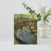 Kanal mit Washerwomen, Vincent van Gogh Postkarte (Stehend Vorderseite)