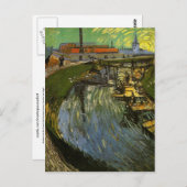 Kanal mit Washerwomen, Vincent van Gogh Postkarte (Vorne/Hinten)