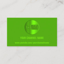 KANAL NAME YOU TUBER LOGO QR CODE GREEN LEMON VISITENKARTE