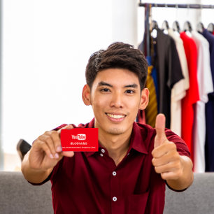 KANAL NAME YOU TUBER LOGO QR CODE HOLOGRAPH INST VISITENKARTE