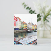 Kanal Nyhavn in Kopenhagen, Danmark Postkarte (Stehend Vorderseite)