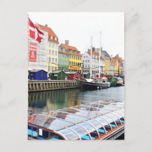 Kanal Nyhavn in Kopenhagen, Danmark Postkarte