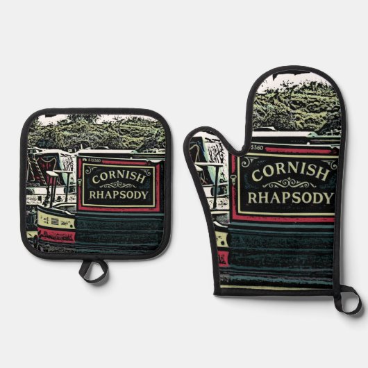 KANAL OFENHANDSCHUH & Topflappen-Set (Vorderseite)