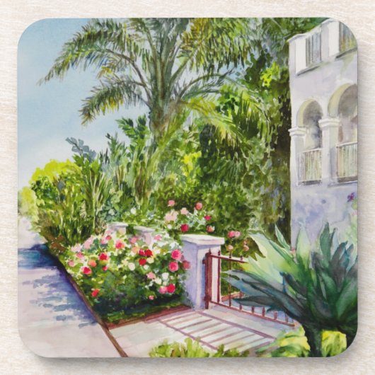 Kanal-Rosen-Garten Getränkeuntersetzer (Vorderseite)