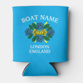 Kanal-Schmalboot Blaue Rosen Bootsname Dosenkühler