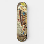 Kanal Segelschiff Pathway Landschaft. Abstrakter K Skateboard (Vorderseite)