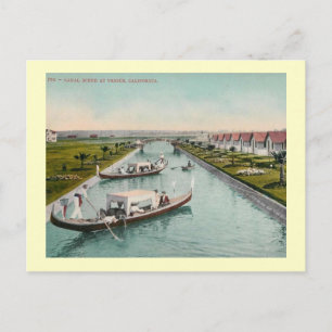 Kanal Szene, Venedig, Kalifornien Vintage Postkarte