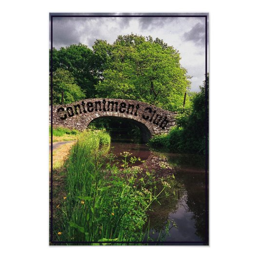 Kanal und Brücke in Brecon, Wales Fotodruck (Vorne)