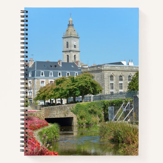 Kanal und Kirche in Vannes Postcard Me Notizblock (Vorderseite)