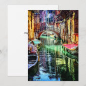 Kanal Venedig-Italien Feiertagskarte (Vorne/Hinten)