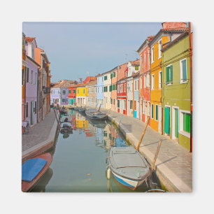 Kanal Venedigs, Burano Insel, kleine farbige Magnet