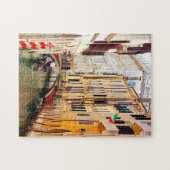 Kanal zwischen venezianischen Häusern mit Gondeln, Puzzle (Horizontal)