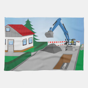 Kanalbaustelle Küchentuch