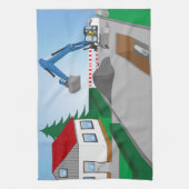 Kanalbaustelle Küchentuch (Vertikal)