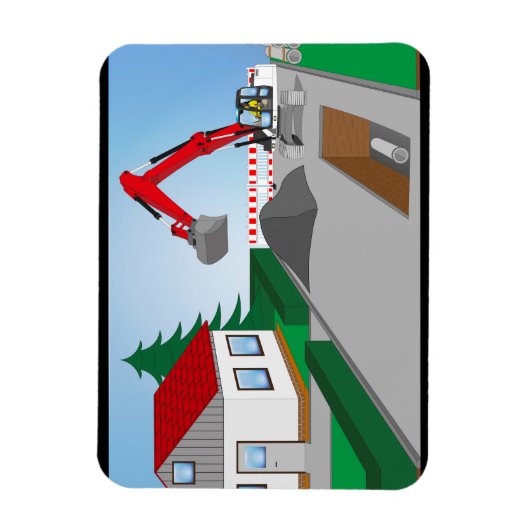 Kanalbaustelle Magnet (Vertikal)