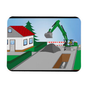 Kanalbaustelle Magnet