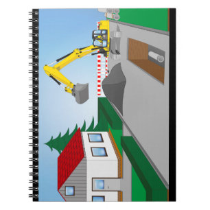 Kanalbaustelle Notizblock