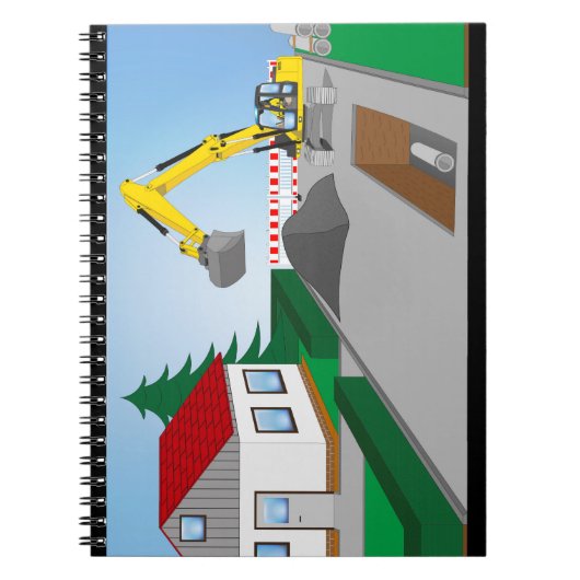 Kanalbaustelle Notizblock (Vorderseite)